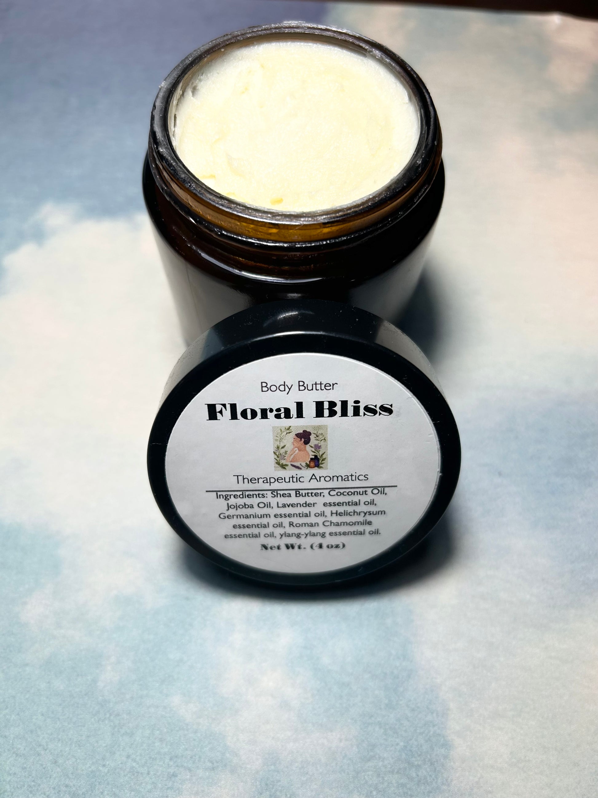 Floral Bliss Body Butter, whipped body butter, full view